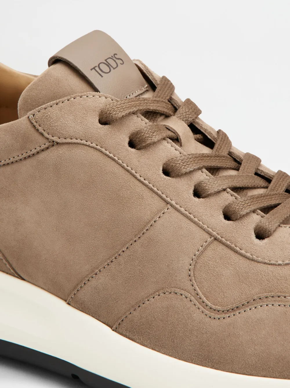 Tod's Suede Sneakers In Beige