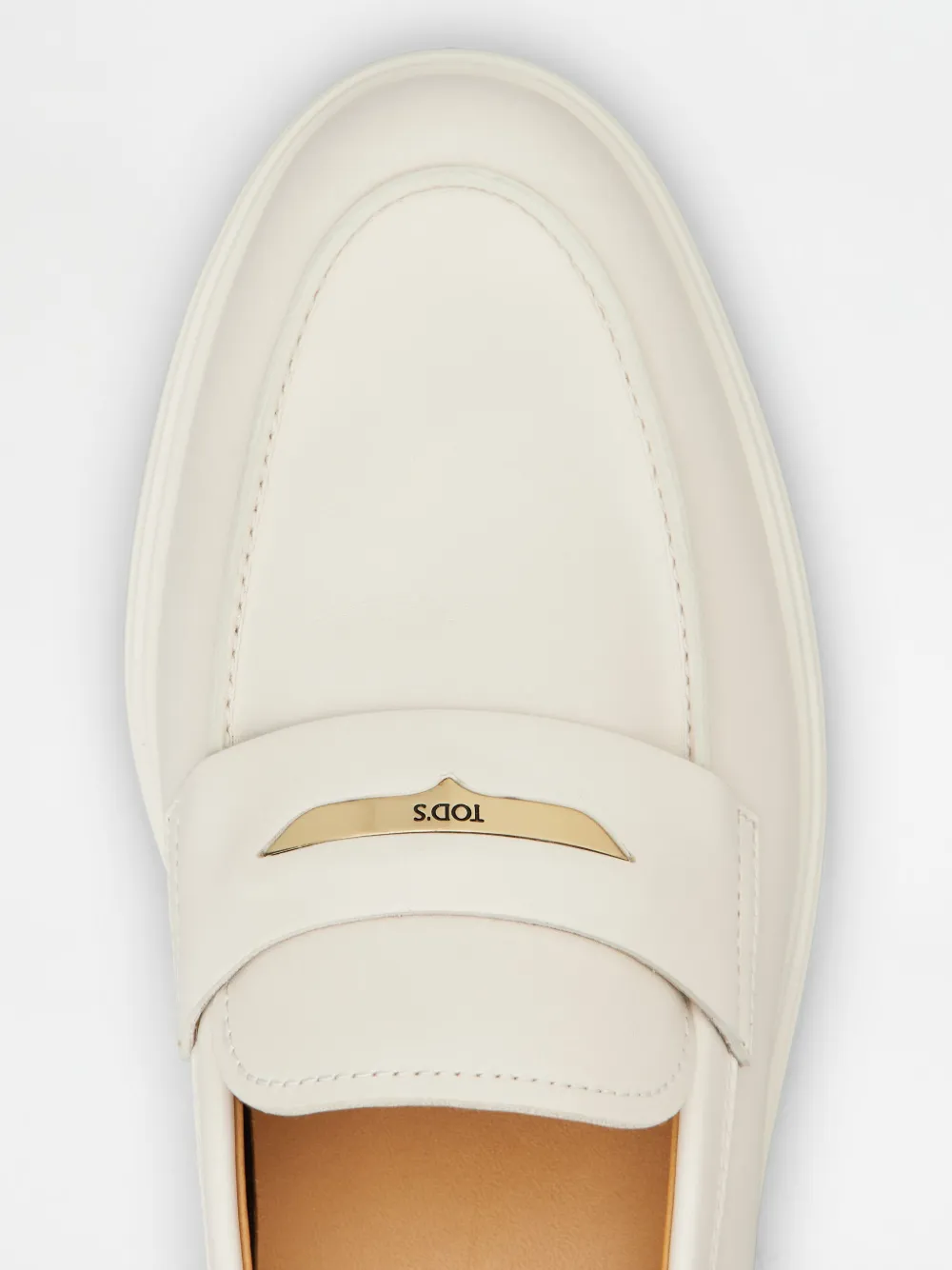 Tod's Leather Loafers In Neutrals