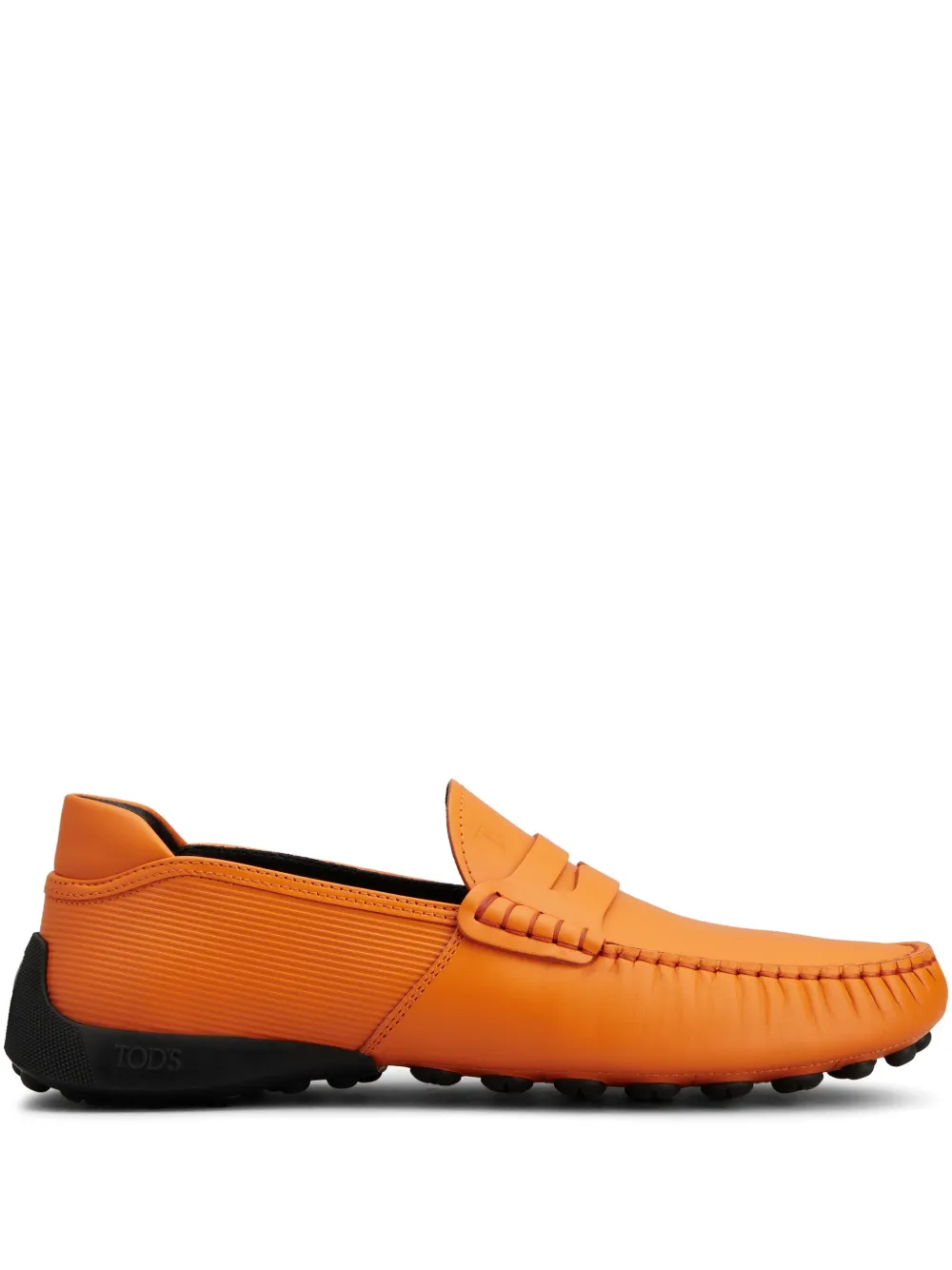 Tod's leather loafers - Orange