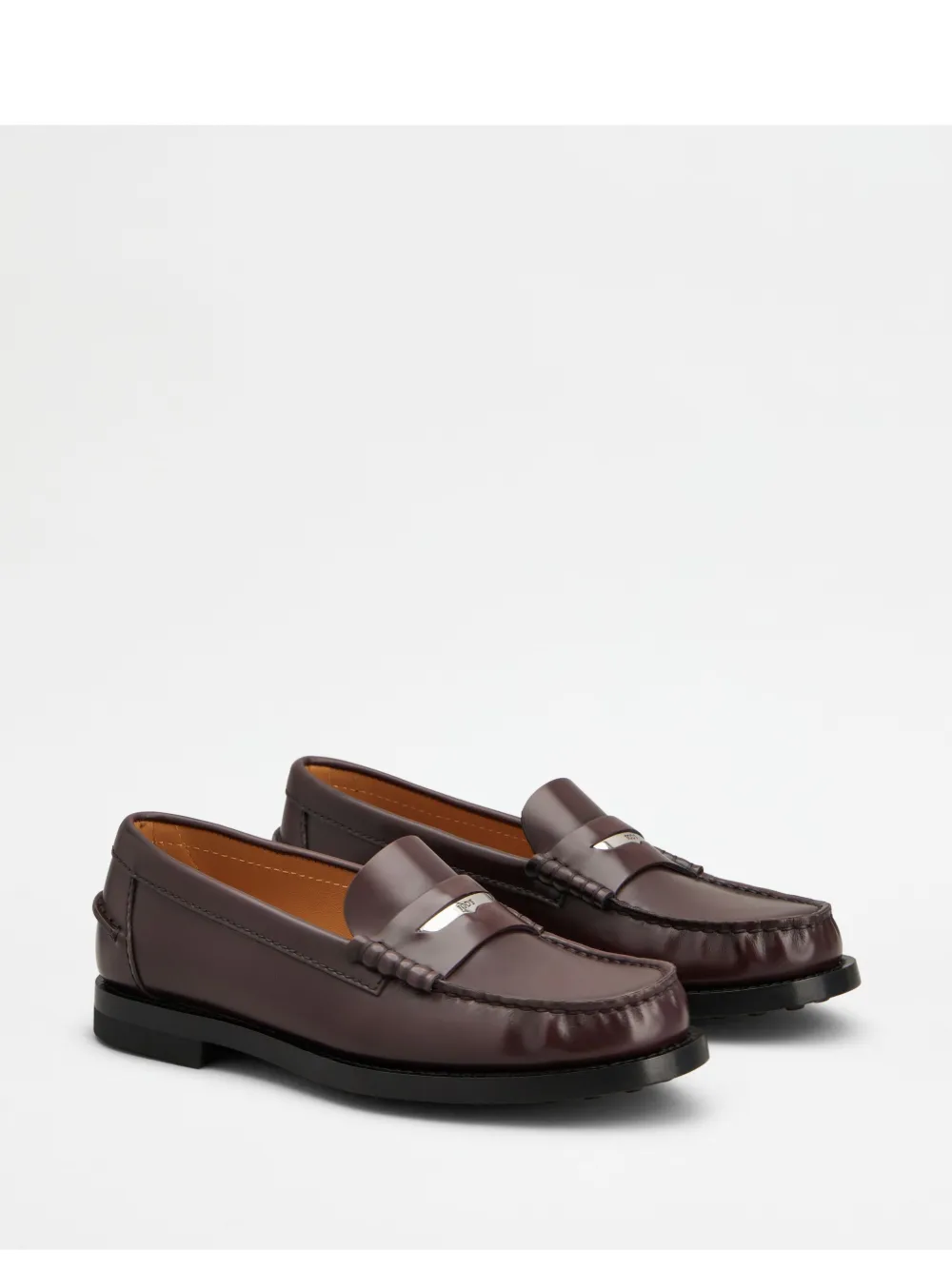 Tod's Leather Loafers In Brown