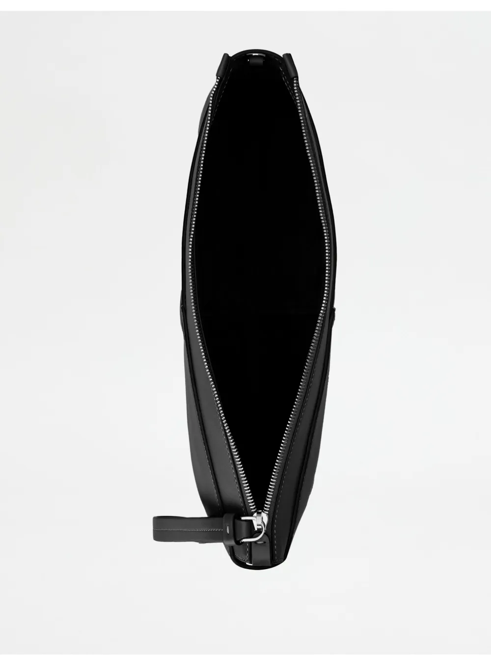 Tod's Medium Leather Clutch Bag In Black
