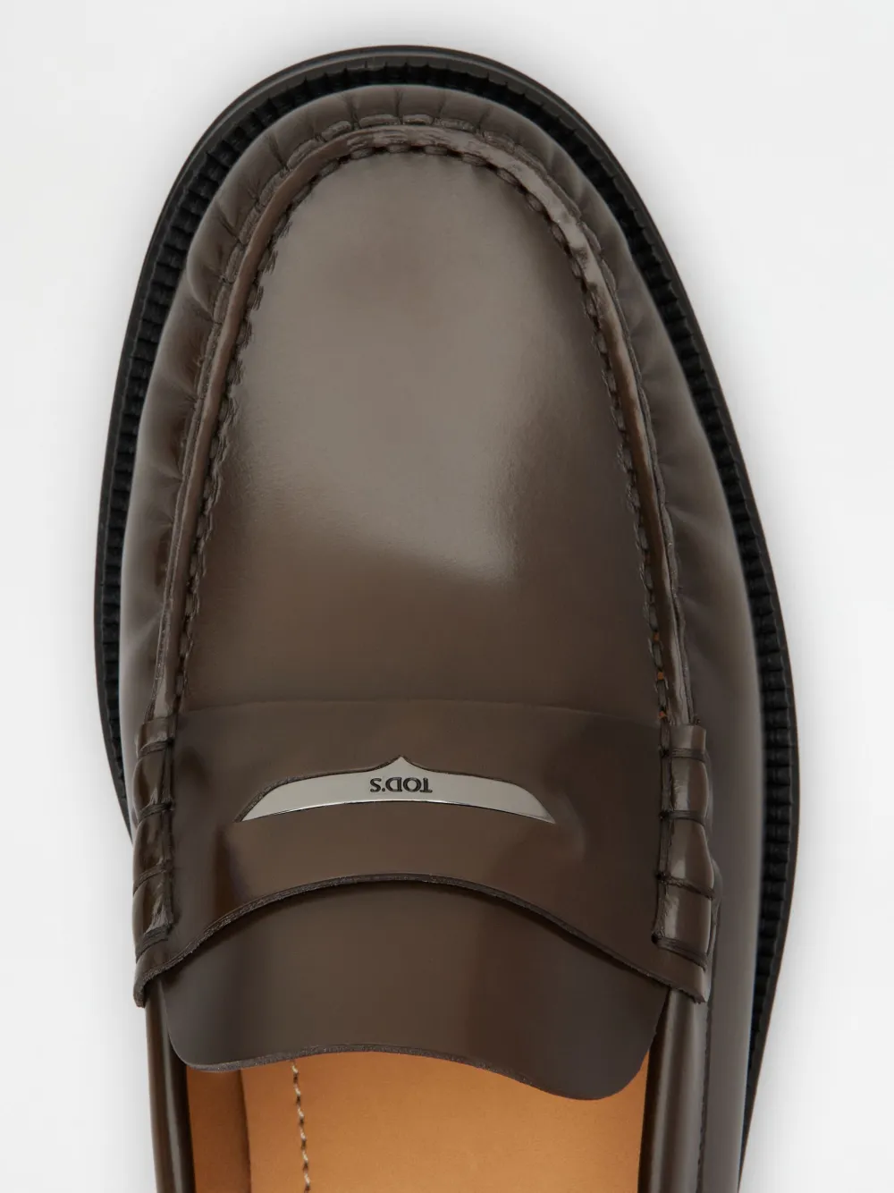 Shop Tod's Leather Loafers In Brown