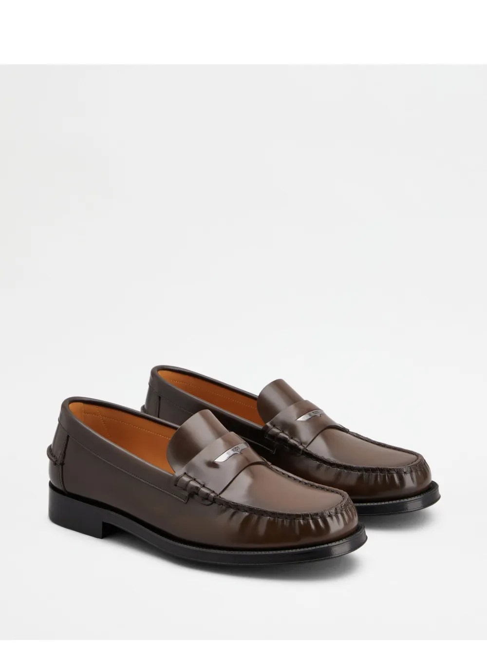 Shop Tod's Leather Loafers In Brown