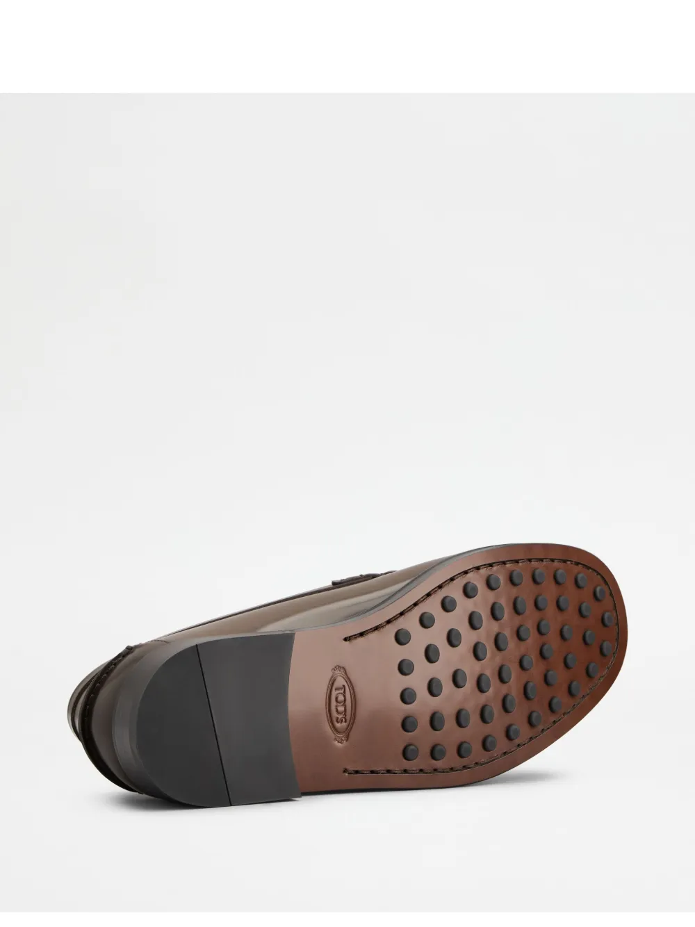 Shop Tod's Leather Loafers In Brown