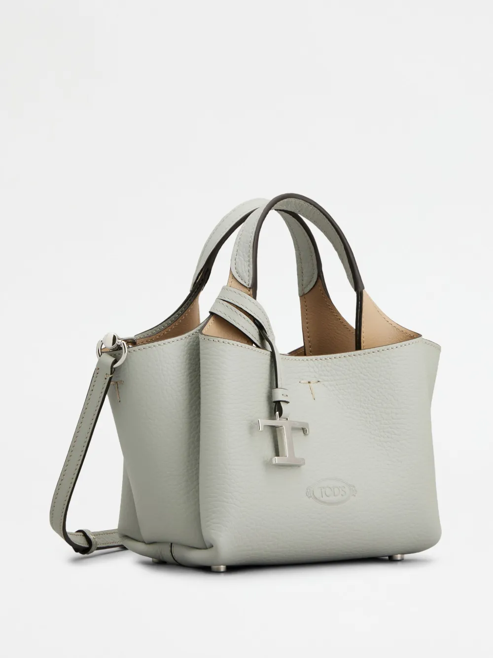 Tod's Leather Mini Bag In Grey