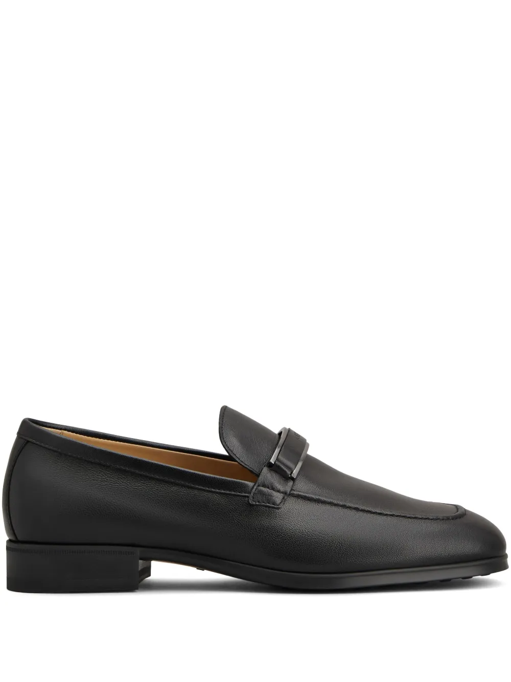 Tod's leather loafers Black