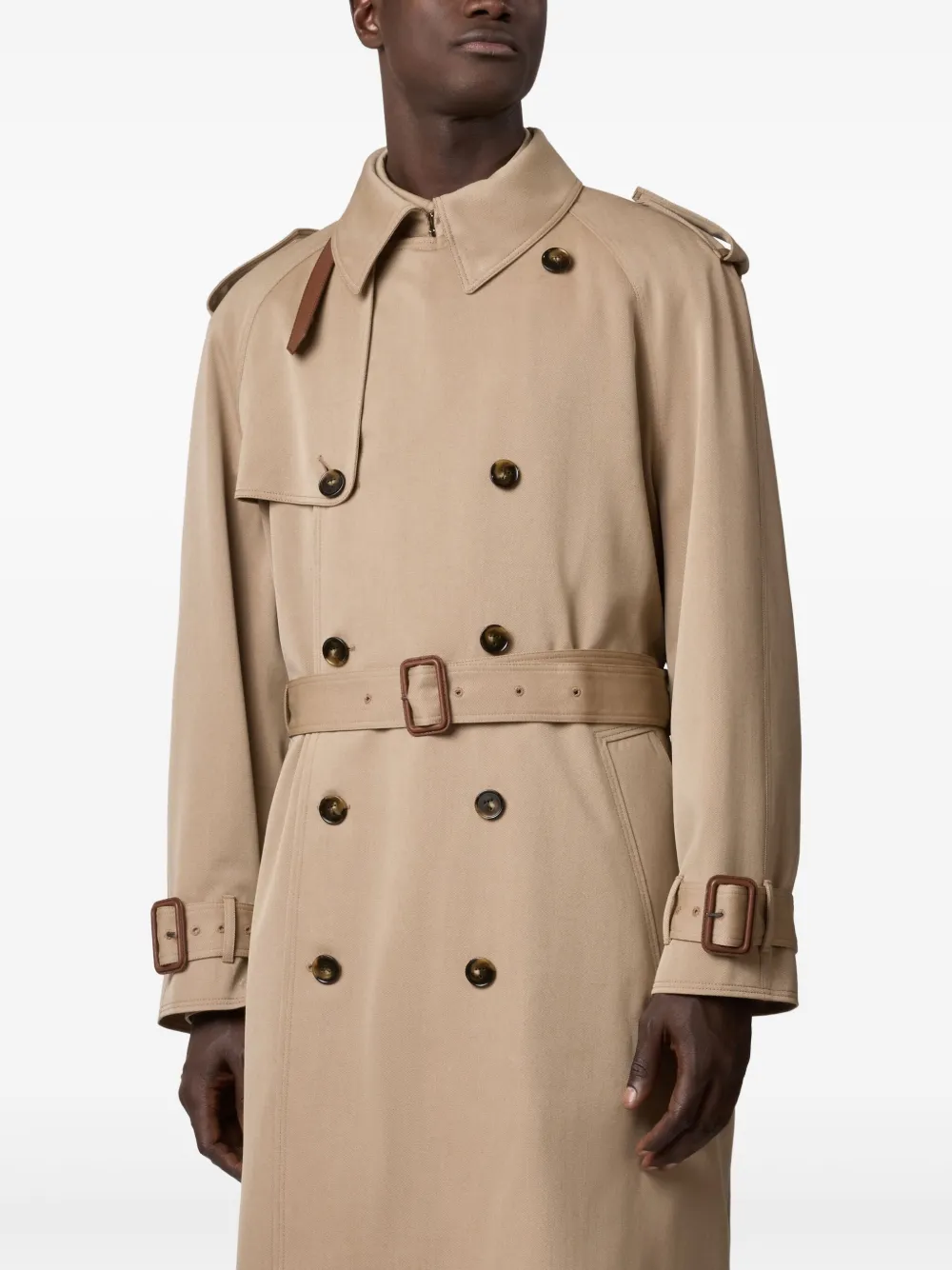 Tod's Trenchcoat met dubbele rij knopen Beige