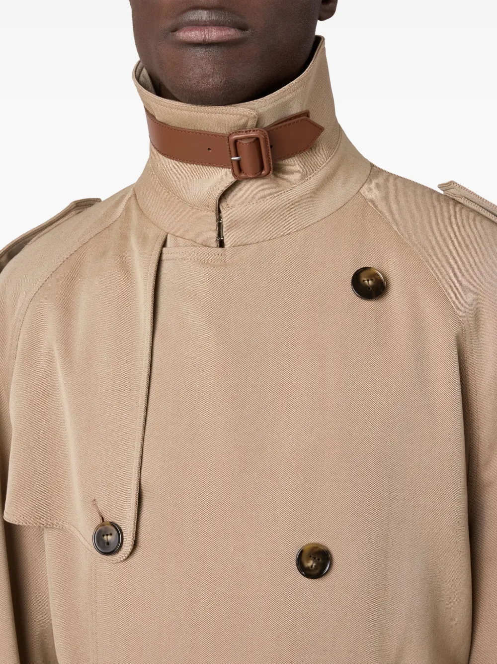 Tod's Trenchcoat met dubbele rij knopen Beige