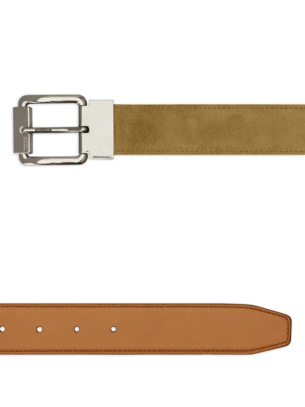 Tod's Omkeerbare suède riem Bruin