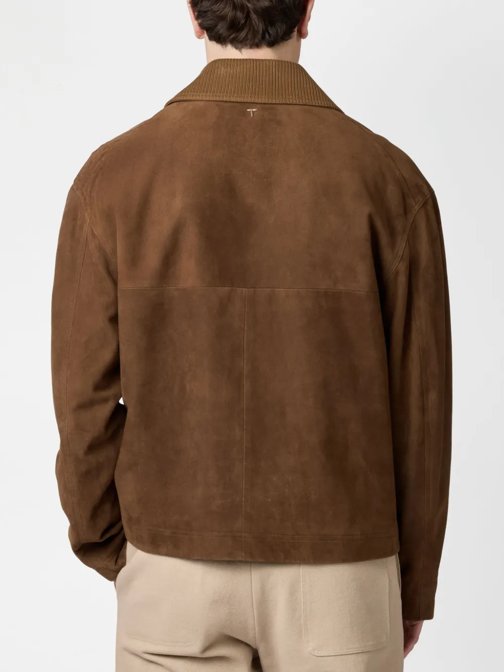 Tod's Pashmy Coach Jacket In Suede In Brown