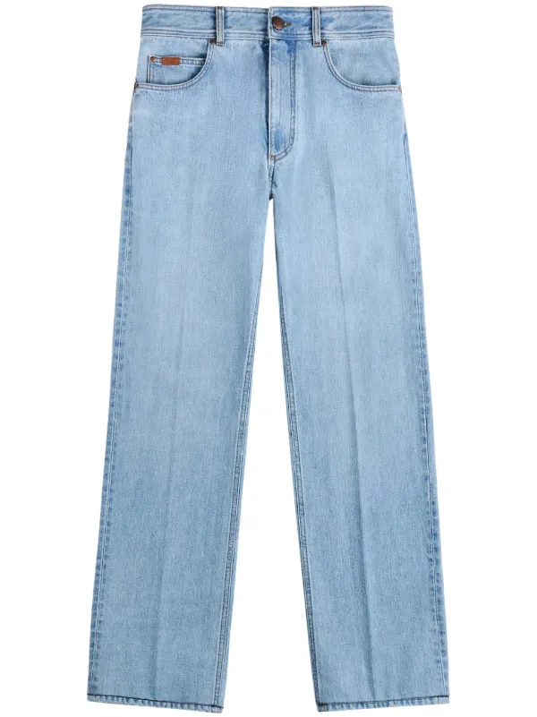 Tod's Pressed-crease Jeans in Blue