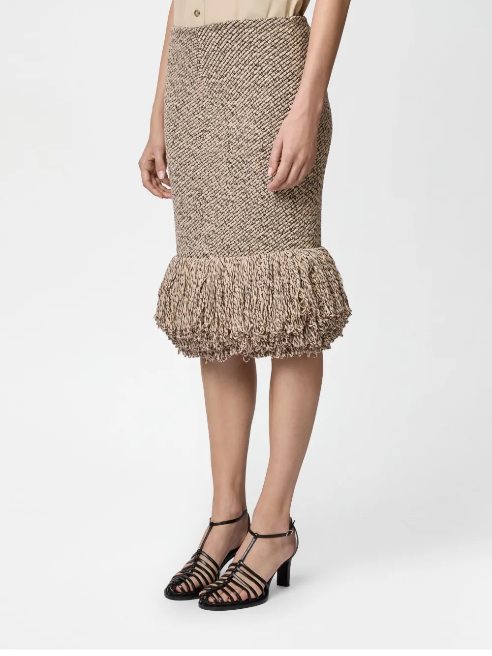 TOD'S KNITTED MIDI SKIRT
