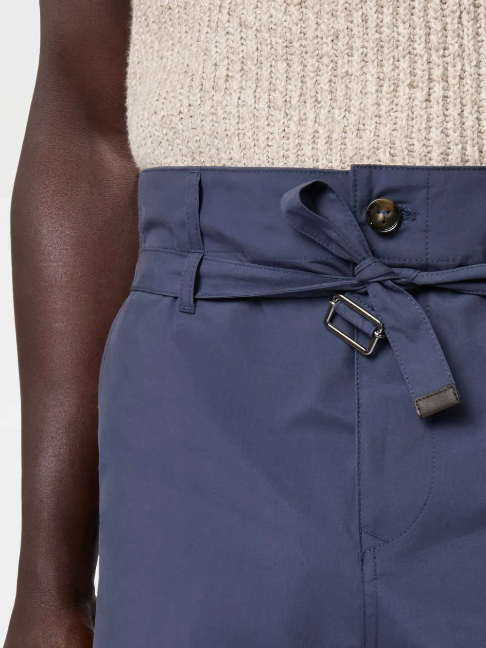 Tod's Drawstring-belt Chinos In Blue