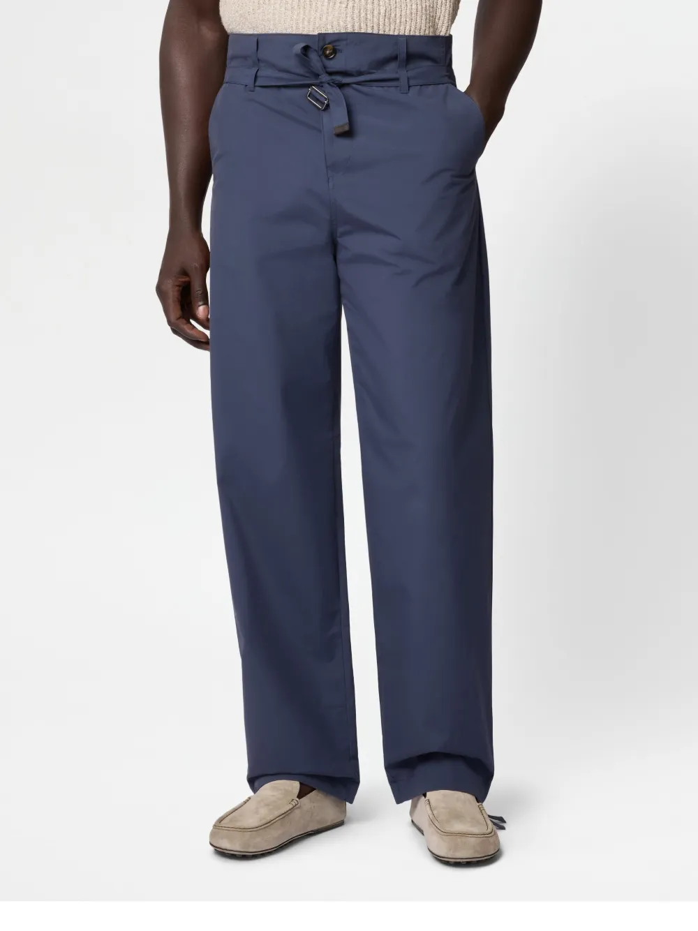 Tod's Drawstring-belt Chinos In Blue