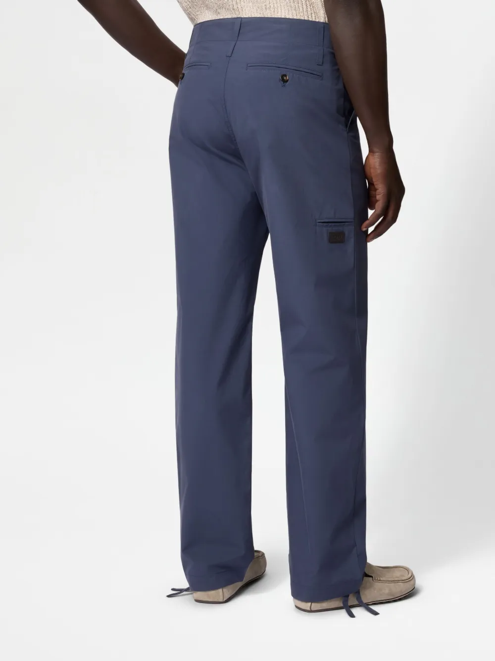 Tod's Drawstring-belt Chinos In Blue