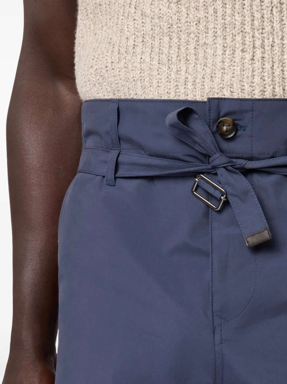 Tod's Chino met trekkoord-ceintuur Blauw