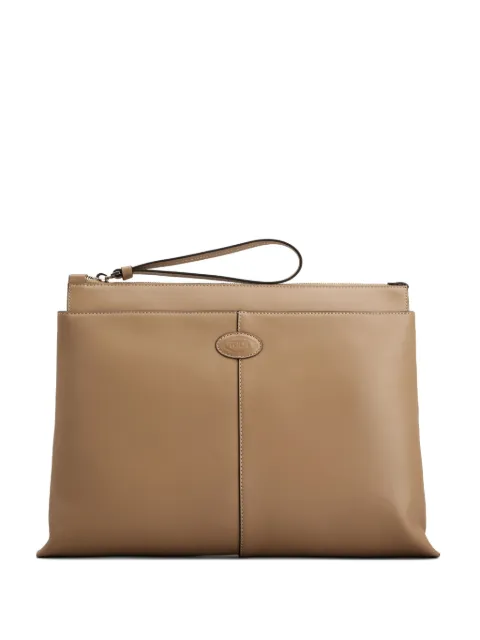 Tod's medium leather clutch bag