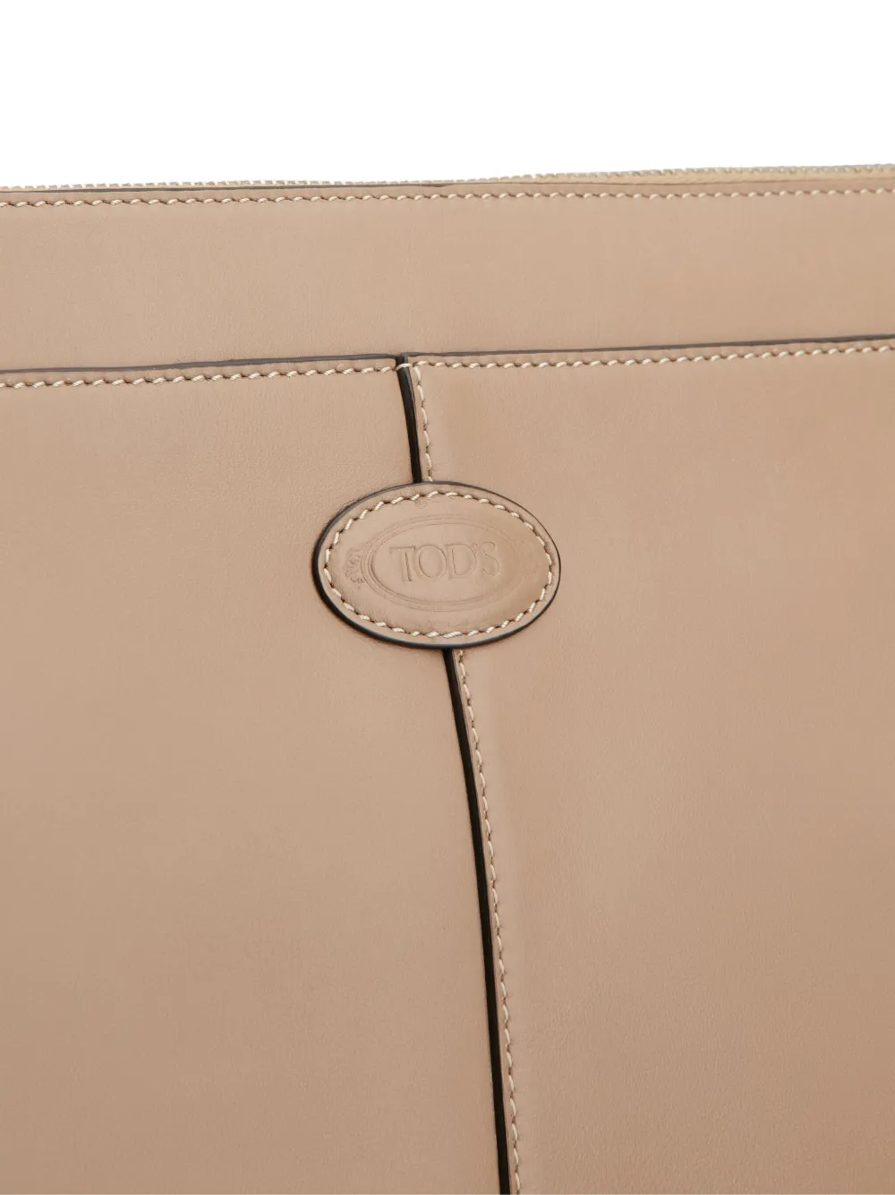 Tod's Medium leren clutch Beige