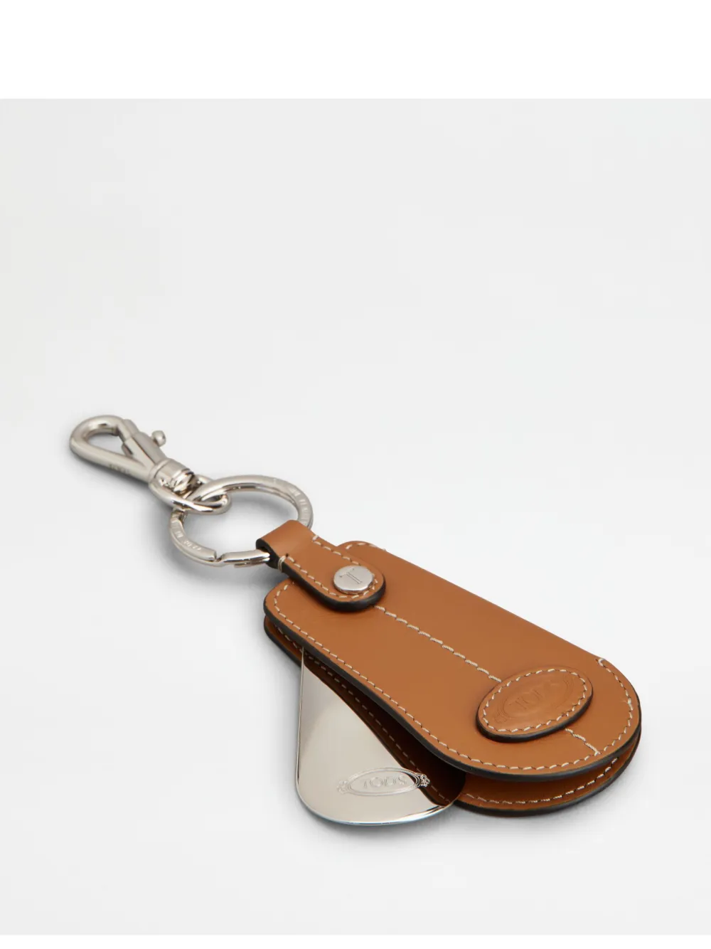 Tod's Leather Keyring With Shoehorn In Brown