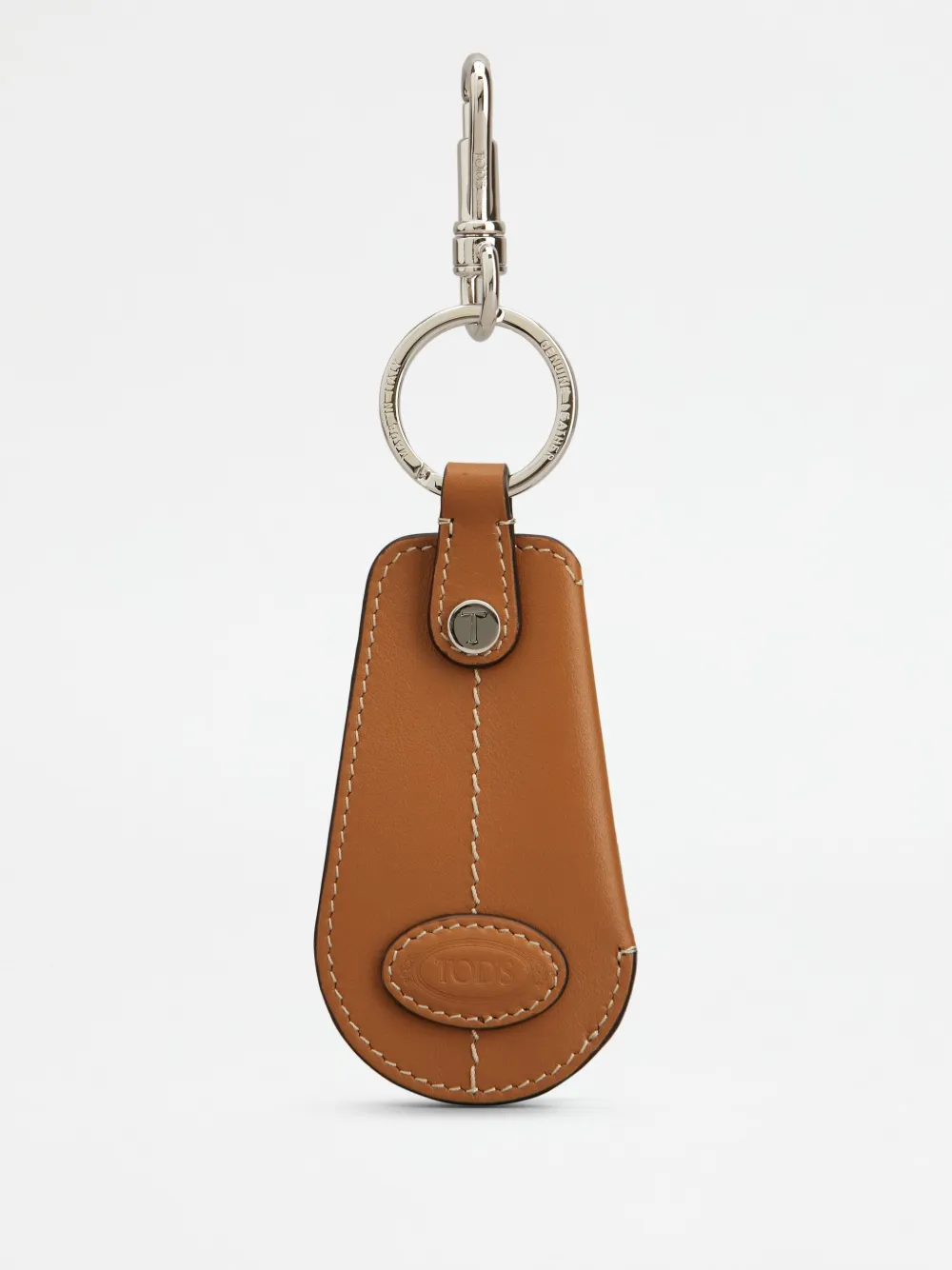 Tod's Leather Keyring With Shoehorn In Brown