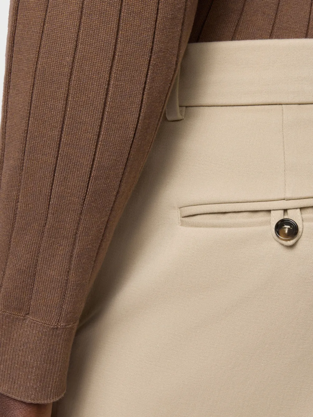 Tod's Katoenen broek met wijde pijpen Beige