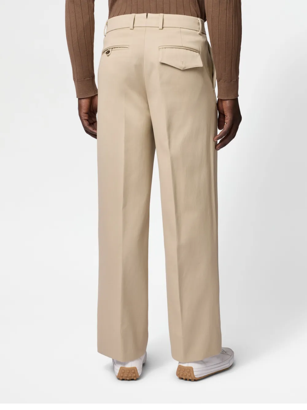 Tod's Wide-leg Cotton Trousers In Neutrals