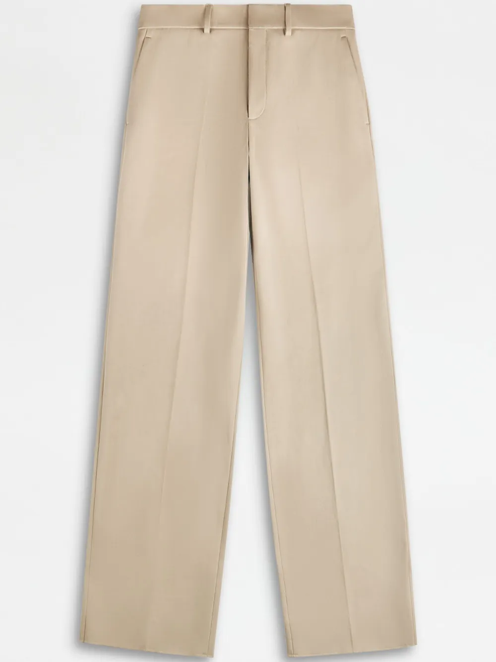 Tod's Wide-leg Cotton Trousers In Neutrals