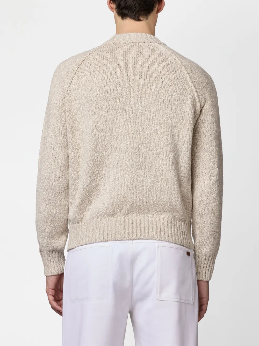 Tod's Cotton Sweater In Neutrals