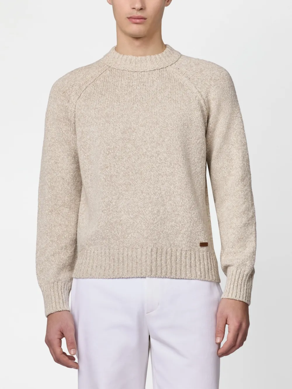 Tod's Cotton Sweater In Neutrals