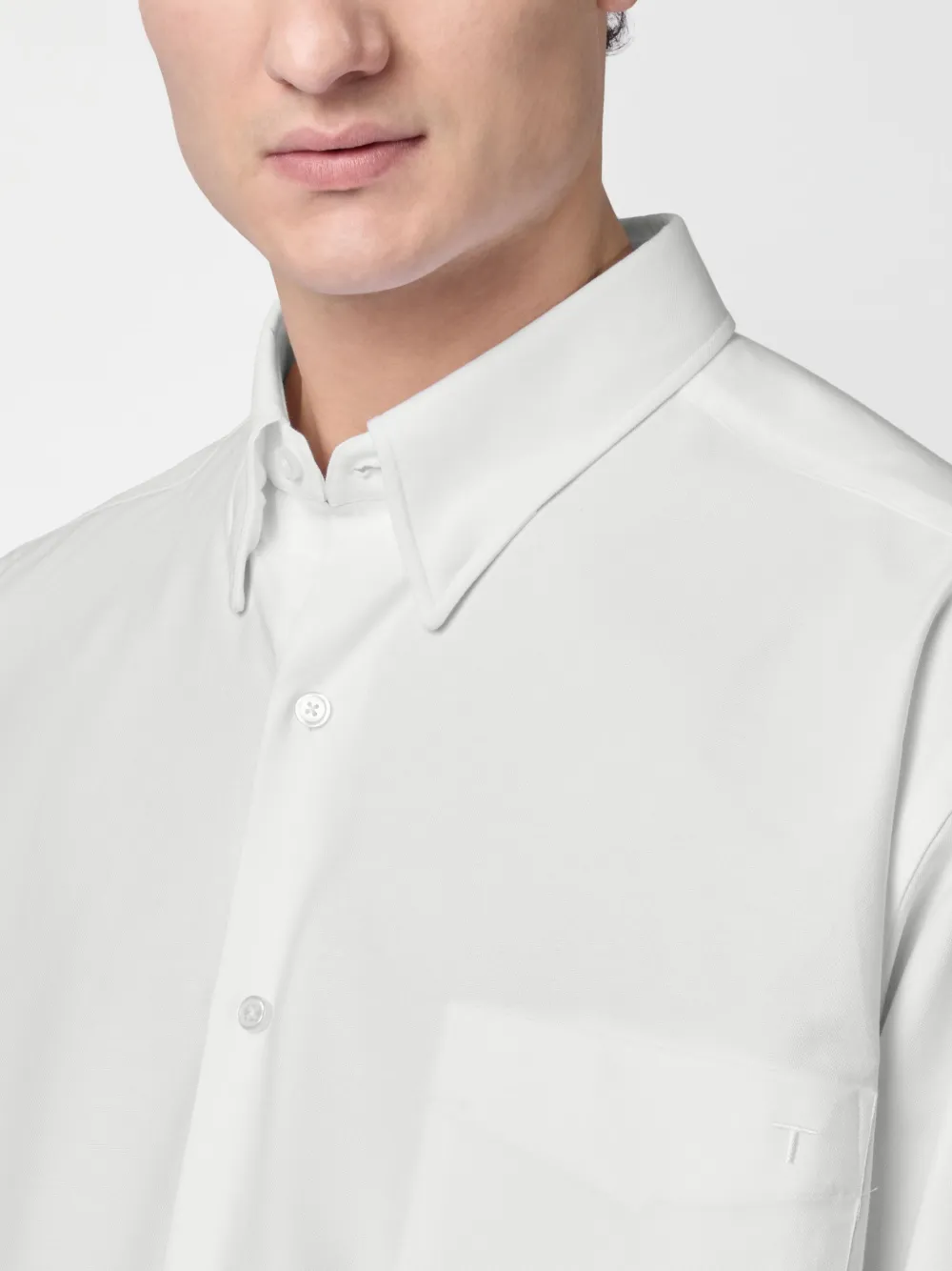 Tod's Curved-hem Button-up Shirt In White