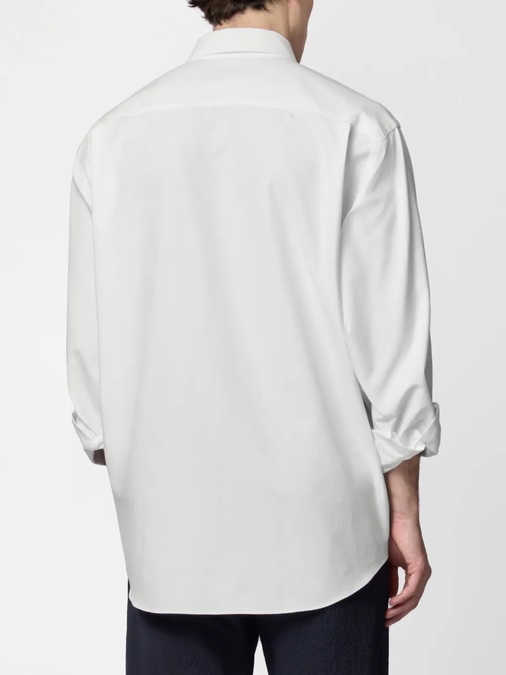 Tod's Curved-hem Button-up Shirt In White