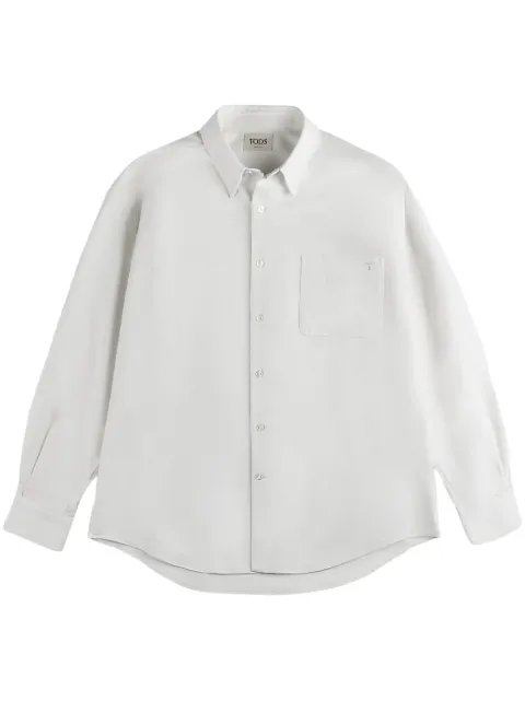 Tod's curved-hem button-up shirt