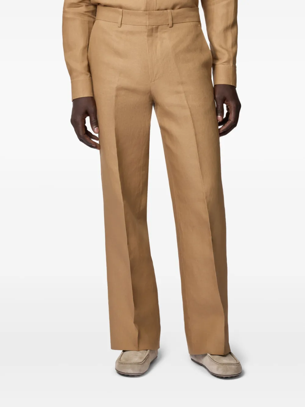 Tod's Katoenen broek met wijde pijpen Bruin