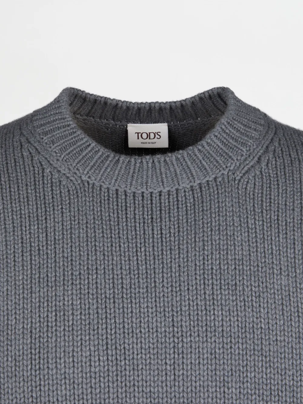 Tod's Ribbed Sweater In Grey