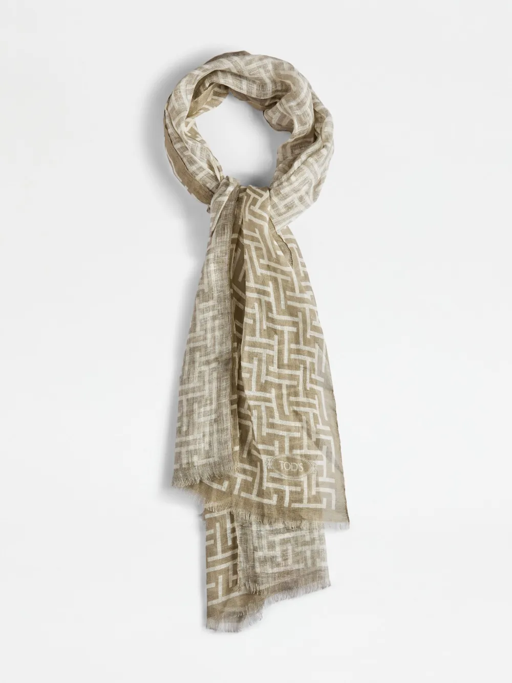 Tod's Logo-jacquard Scarf In Brown