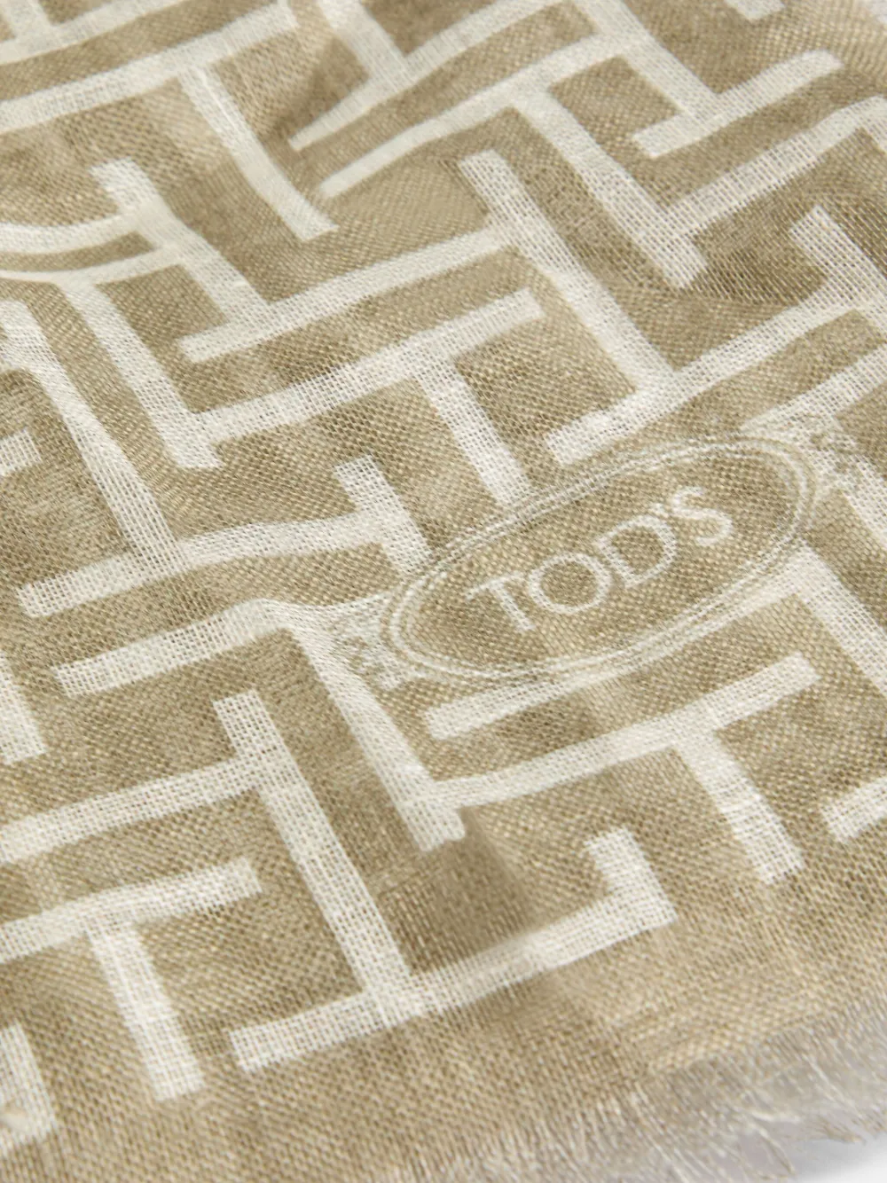 Tod's Logo-jacquard Scarf In Brown