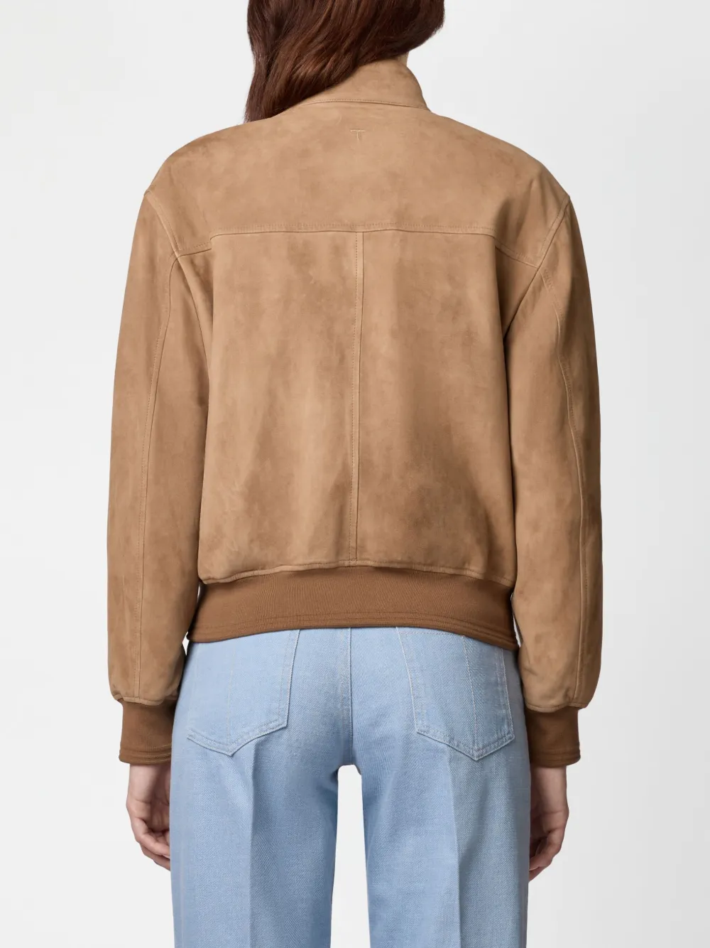 Tod's Pashmy Bomber Jacket In Suede In Neutrals