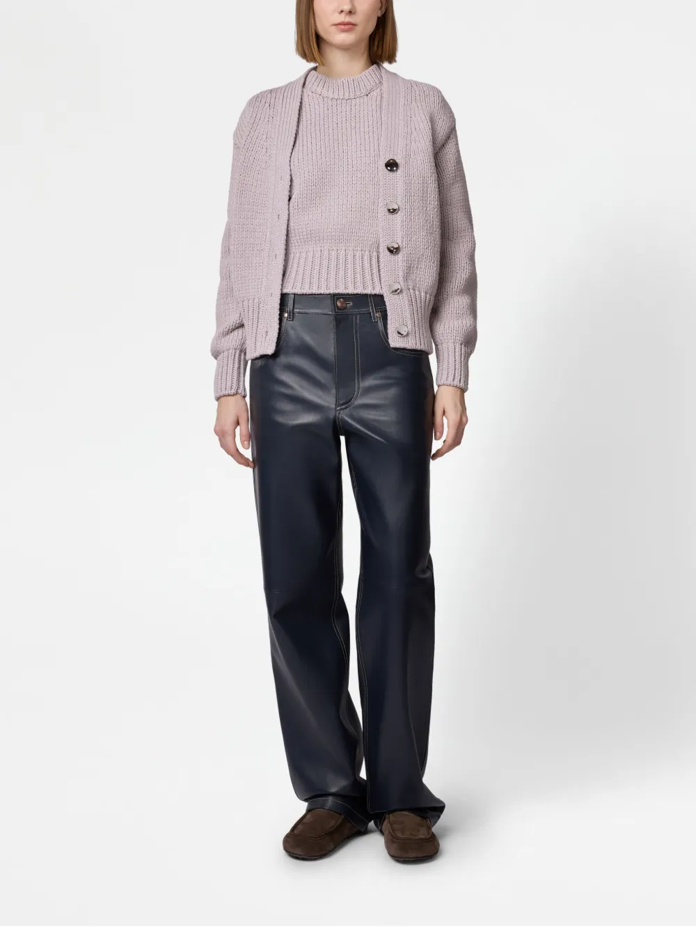Tod's V-neck Cardigan In Purple