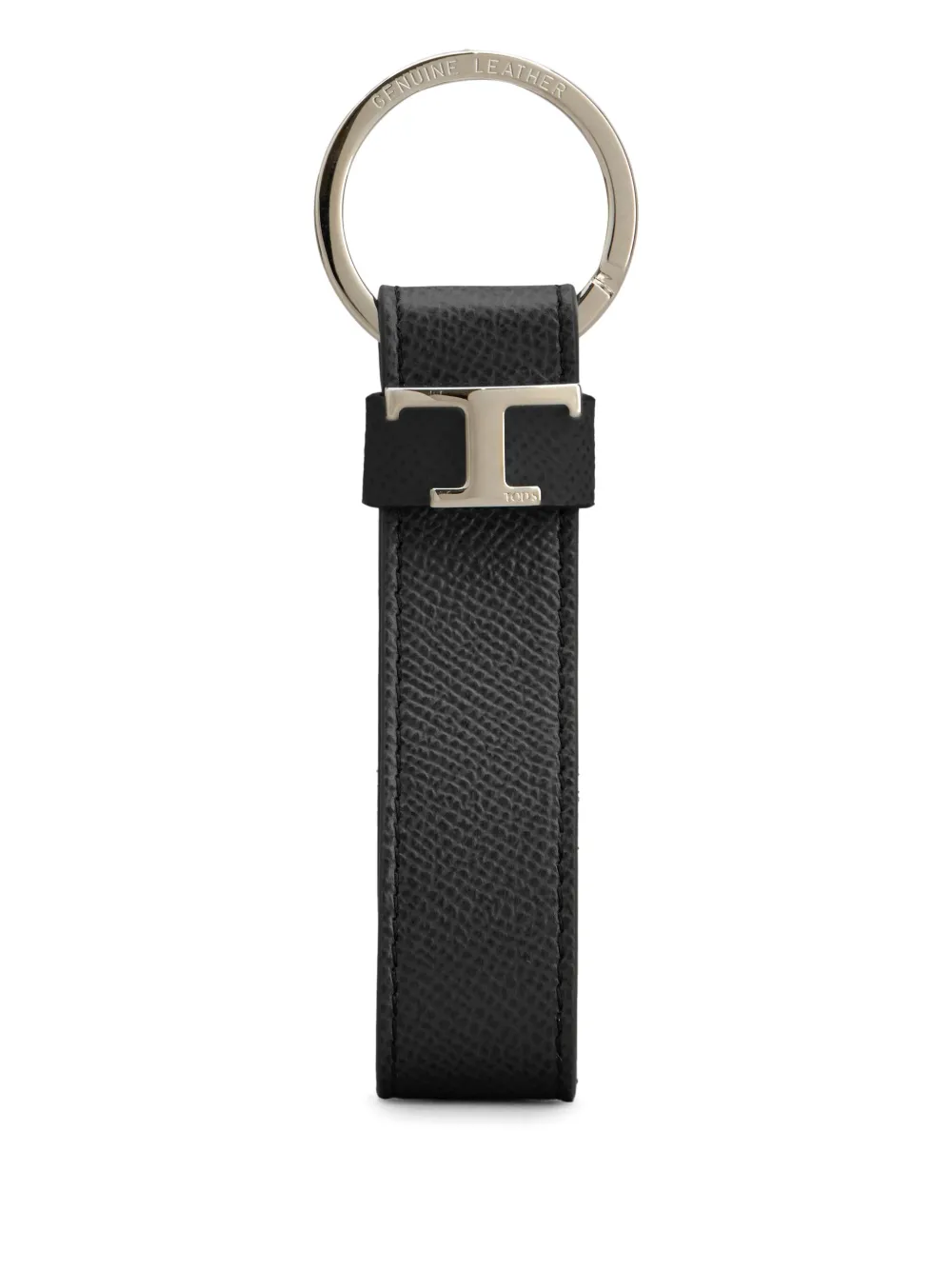 Timeless-logo leather keyring