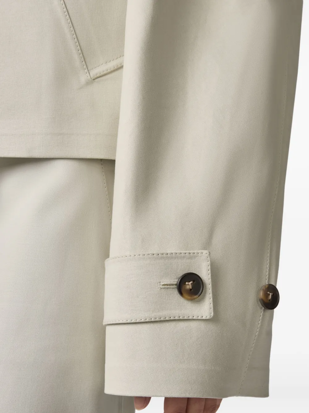 Tod's Double-breasted Cropped Jacket In Neutral