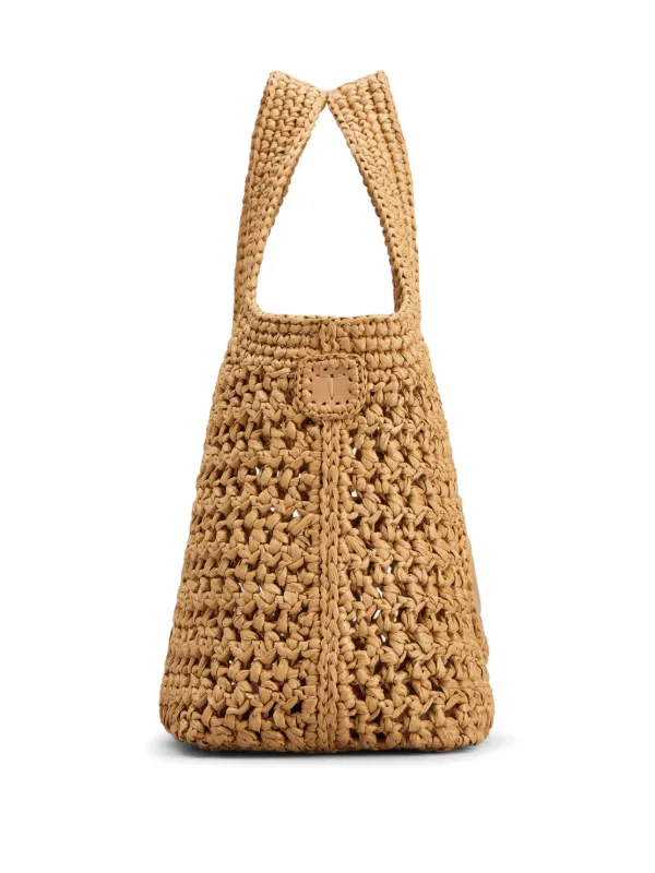 TOD'S 洗練 Manici ラフィア ハンドバッグ Tod's Manici ハンドバッグ | ニュートラル | FARFETCH JP
