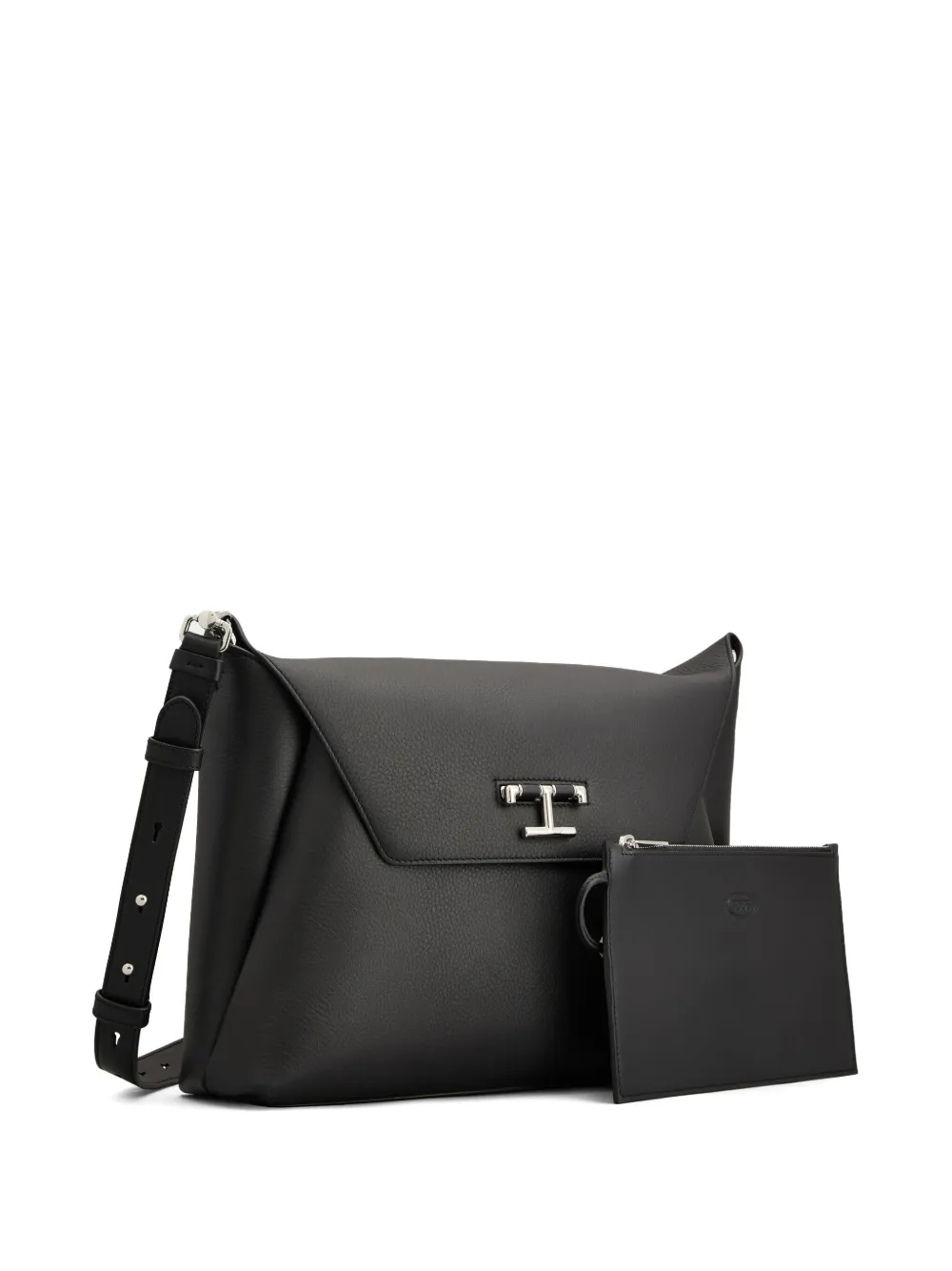 Tod's Messengertas met logoplakkaat Zwart