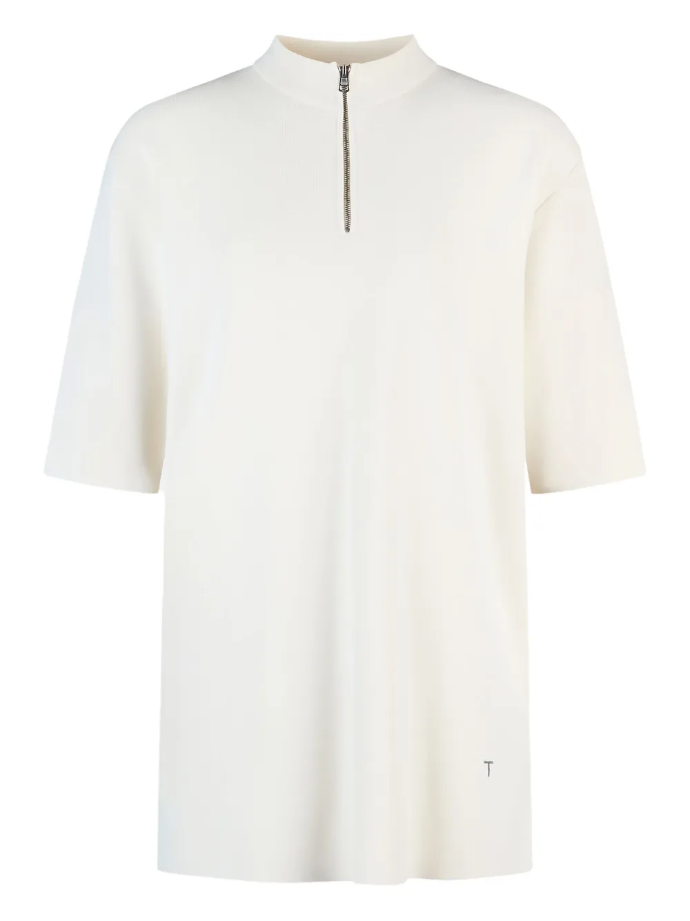 Tod's Zip-neck Short-sleeve Polo Top