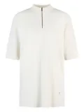 Tod's zip-neck short-sleeve polo top - White