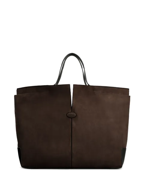 Tod's maxi suede tote bag