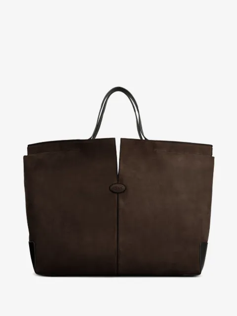Tod's maxi suede tote bag