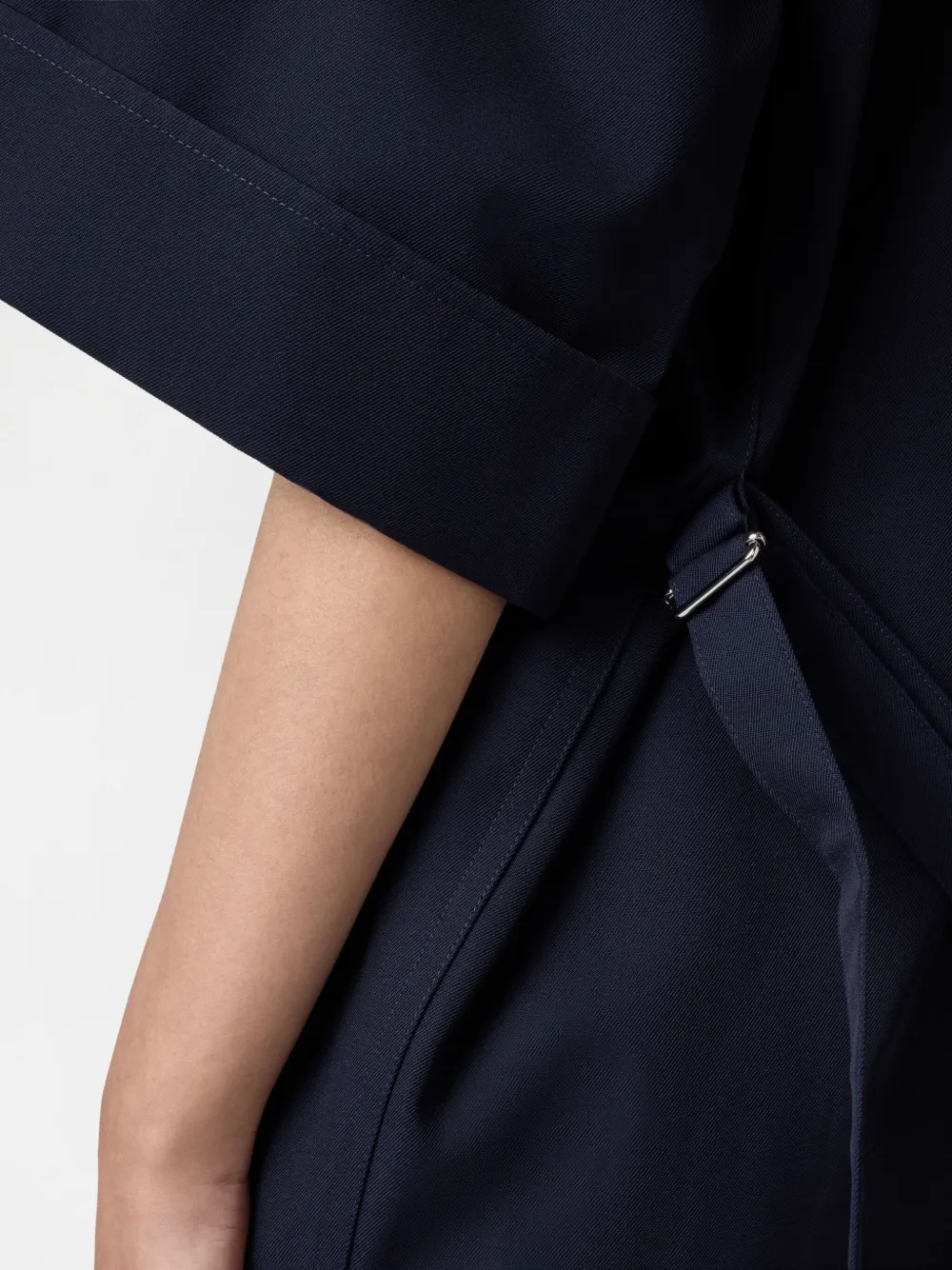 Tod's Shirt In Wool And Cotton In Blue