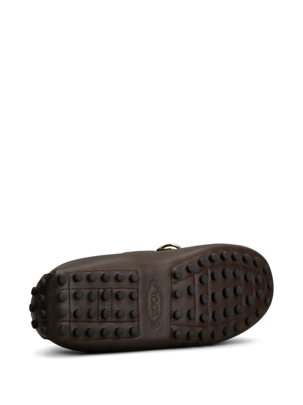 Tod's ring-embellished loafers Brown