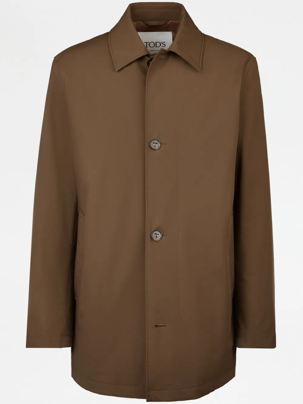 Tod's Short Single-breasted Coat In Brown
