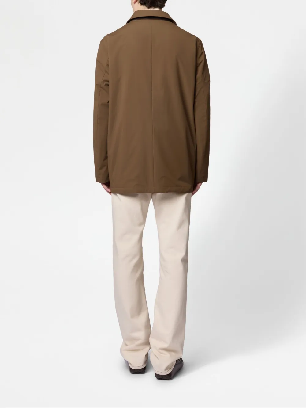 Tod's Short Single-breasted Coat In Brown